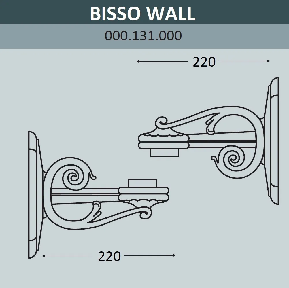 Консоль для паркового фонаря FUMAGALLI BISSO WALL 000.131.000.B0