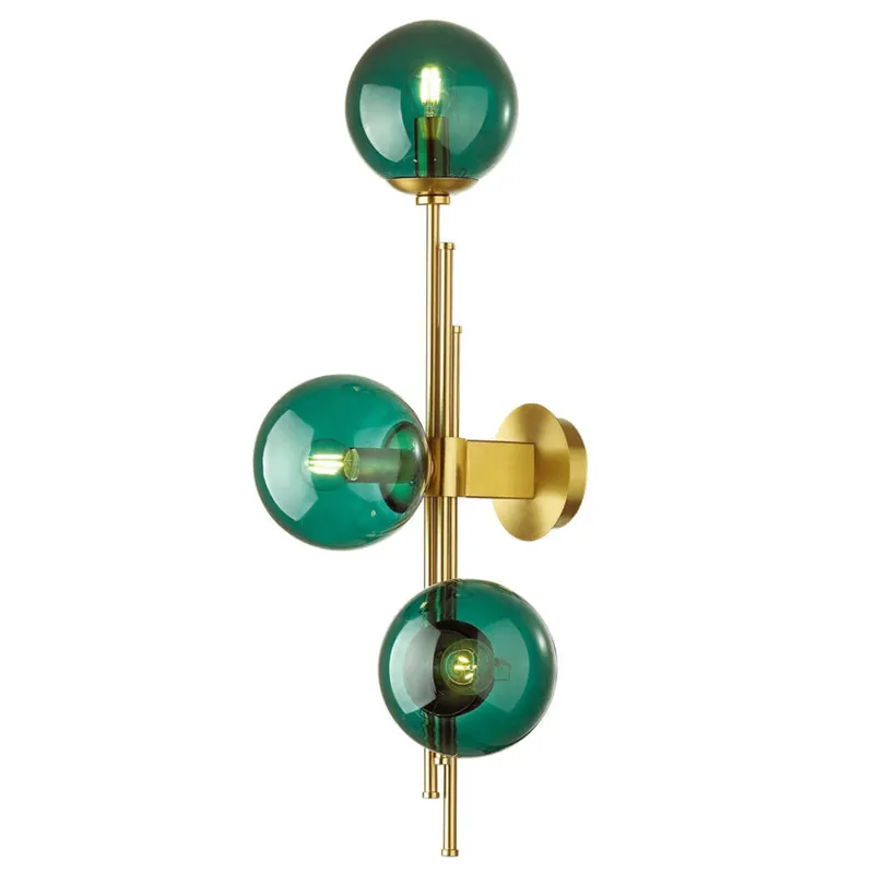 Бра TRILOGY WALL SCONCE Turquoise glass 70