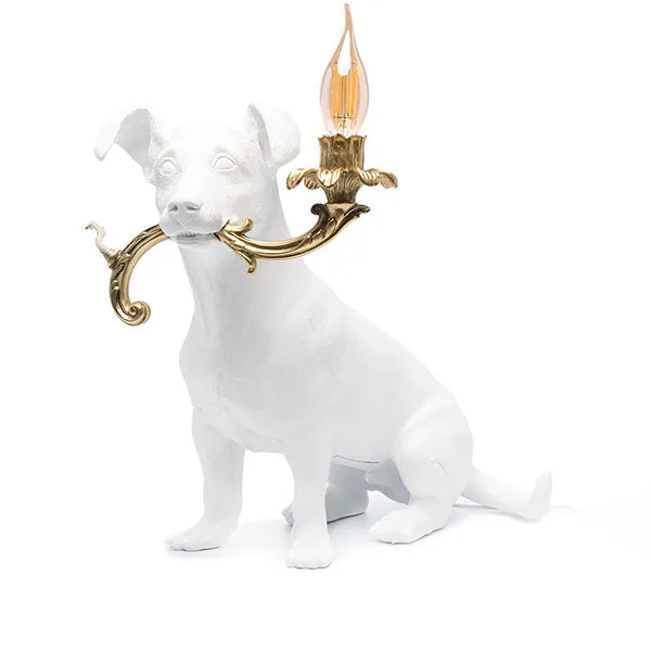 Настольная лампаJack Russell Lamp White SR61190