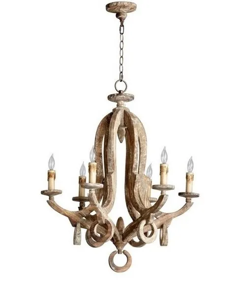 Люстра Loft Vintage Distressed Wood Chandelier RH21649