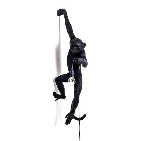 Monkey Lamp Black Wall Left Светильник Подвесной