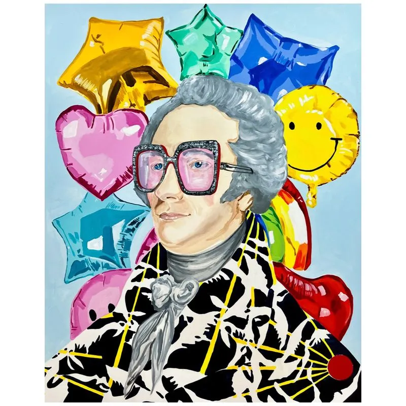 Картина Alexander Hamilton in Matisse Inspired Jacket on Mylar Balloons Loft Concept 80.454-1