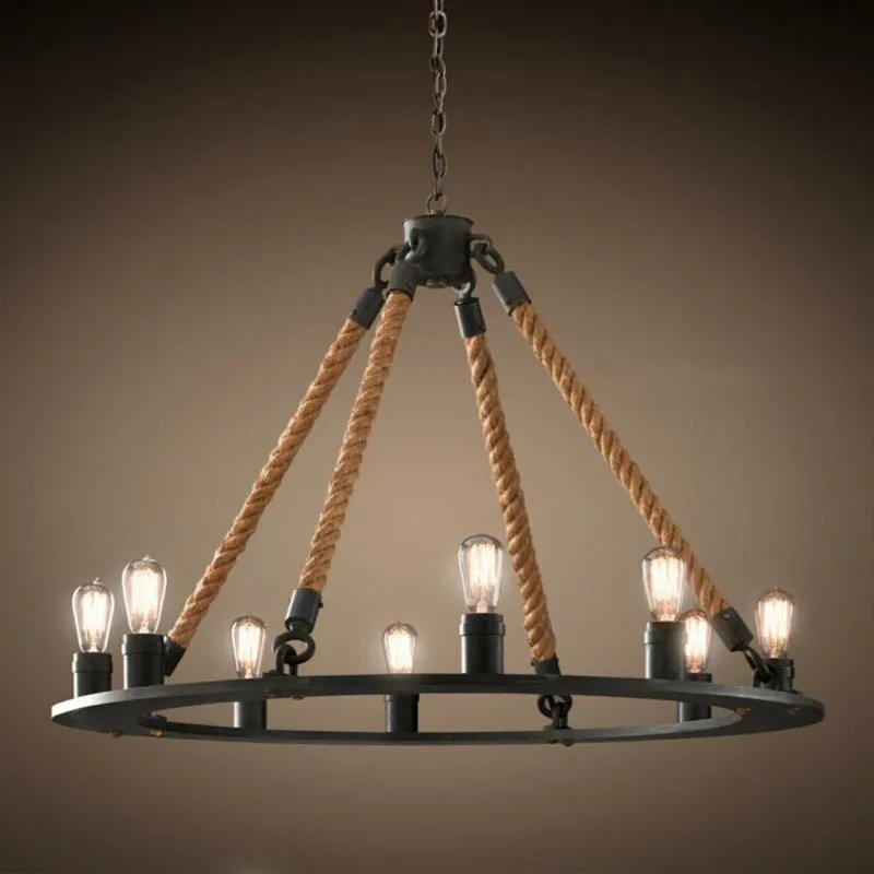 Люстра Loft Chandelier Old Castle Rope 12 RH21600