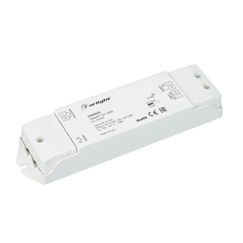 Диммер Arlight Smart-D1-Dim (12-24V, 1x10A, 2.4G) 029920