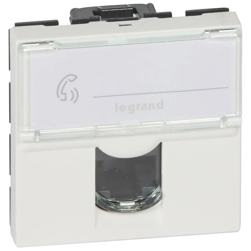 Розетка компьютерная RJ45 Legrand Mosaic UTP 5 кат белая 076554